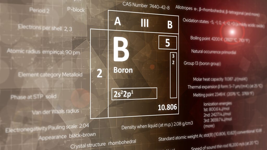 Boron element.